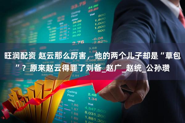 旺润配资 赵云那么厉害，他的两个儿子却是“草包”？原来赵云得罪了刘备_赵广_赵统_公孙瓒