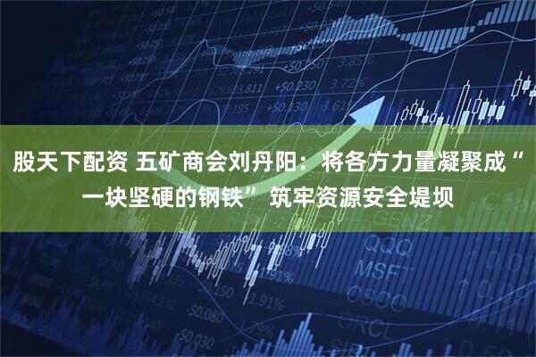 股天下配资 五矿商会刘丹阳：将各方力量凝聚成“一块坚硬的钢铁” 筑牢资源安全堤坝